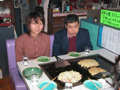 rinrinさんのマンション横のお好み焼き屋さんで田端さんと再会